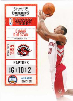 2010-11 Playoff Contenders Patches #65 DeMar DeRozan Front