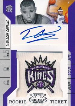 2010-11 Playoff Contenders Patches #105 DeMarcus Cousins Front