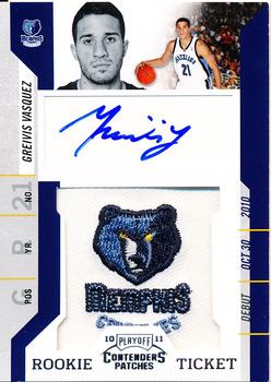 2010-11 Playoff Contenders Patches #127 Greivis Vasquez Front
