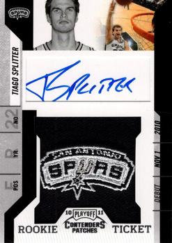 2010-11 Playoff Contenders Patches #144 Tiago Splitter Front