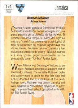 1991-92 Upper Deck Spanish #184 Rumeal Robinson Back