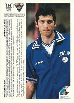 1991-92 Upper Deck Italian #114 Antonello Riva Back