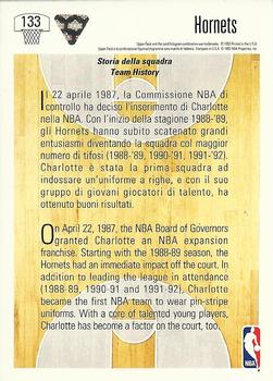 1991-92 Upper Deck Italian #133 Charlotte Hornets Logo Back