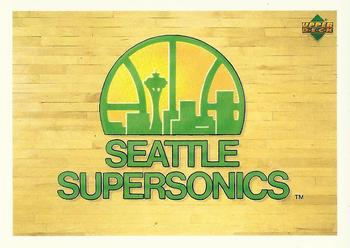 1991-92 Upper Deck Italian #155 Seattle Supersonics Logo Front