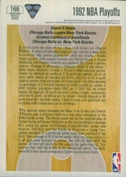 1991-92 Upper Deck Italian #166 Chicago  vs. New York Back