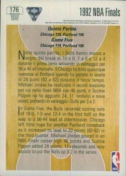 1991-92 Upper Deck Italian #176 Chicago vs. Portland Back