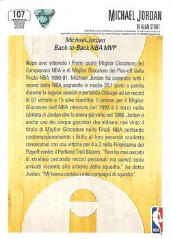 1991-92 Upper Deck Italian #107 Back-to-Back NBA MVP (Michael Jordan) Back