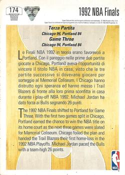 1991-92 Upper Deck Italian #174 Chicago vs. Portland Back