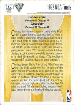 1991-92 Upper Deck Italian #175 Chicago vs. Portland Back