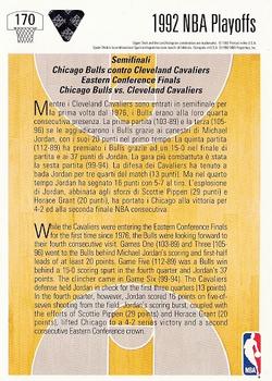 1991-92 Upper Deck Italian #170 Chicago  vs. Cleveland Back