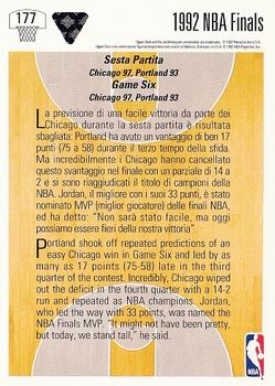1991-92 Upper Deck Italian #177 Chicago vs. Portland Back