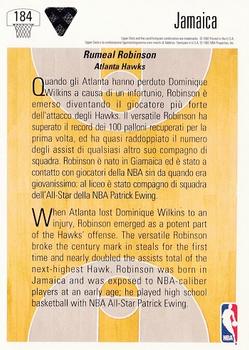 1991-92 Upper Deck Italian #184 Rumeal Robinson Back