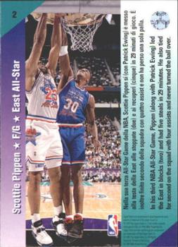 1992-93 Upper Deck European (Italian) #2 Scottie Pippen Back