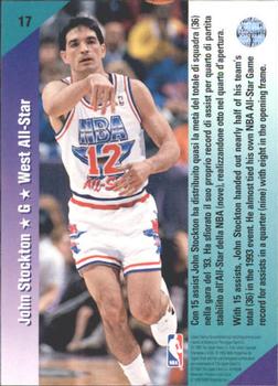 1992-93 Upper Deck European (Italian) #17 John Stockton Back