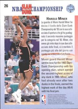 1992-93 Upper Deck European (Italian) #26 Harold Miner Back