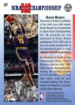 1992-93 Upper Deck European (Italian) #27 David Benoit Back