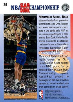 1992-93 Upper Deck European (Italian) #29 Mahmoud Abdul-Rauf Back