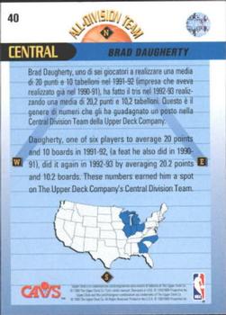 1992-93 Upper Deck European (Italian) #40 Brad Daugherty Back