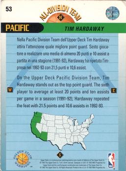 1992-93 Upper Deck European (Italian) #53 Tim Hardaway Back