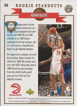 1992-93 Upper Deck European (Italian) #55 Adam Keefe Back