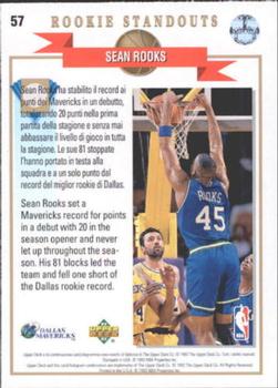 1992-93 Upper Deck European (Italian) #57 Sean Rooks Back