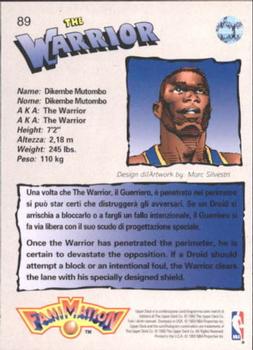 1992-93 Upper Deck European (Italian) #89 Dikembe Mutombo Back