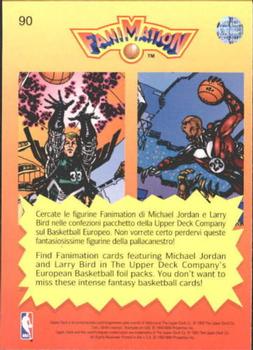 1992-93 Upper Deck European (Italian) #90 Michael Jordan / Larry Bird Back
