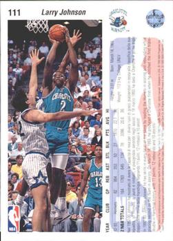 1992-93 Upper Deck European (Italian) #111 Larry Johnson Back