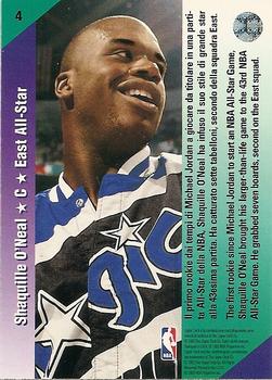 1992-93 Upper Deck European (Italian) #4 Shaquille O'Neal Back