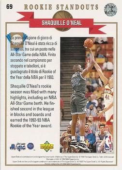 1992-93 Upper Deck European (Italian) #69 Shaquille O'Neal Back