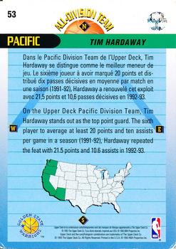1992-93 Upper Deck European (French) #53 Tim Hardaway Back