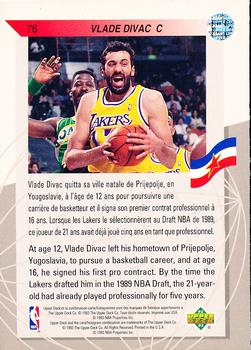 1992-93 Upper Deck European (French) #76 Vlade Divac Back
