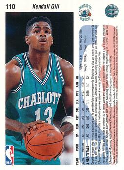 1992-93 Upper Deck European (French) #110 Kendall Gill Back