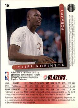 1993-94 Upper Deck Spanish #16 Clifford Robinson Back