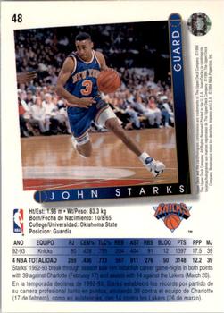1993-94 Upper Deck Spanish #48 John Starks Back