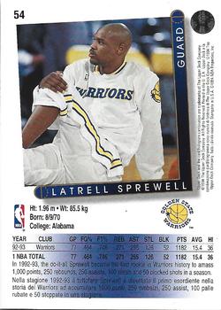 1993-94 Upper Deck Spanish #54 Latrell Sprewell Back