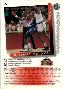 1993-94 Upper Deck Spanish #55 Dikembe Mutombo Back