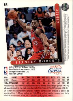 1993-94 Upper Deck Spanish #66 Stanley Roberts Back