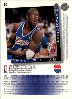 1993-94 Upper Deck Spanish #67 Walt Williams Back