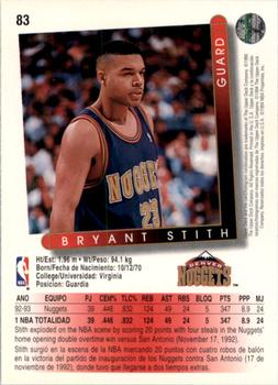1993-94 Upper Deck Spanish #83 Bryant Stith Back