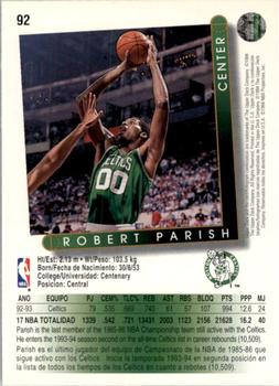 1993-94 Upper Deck Spanish #92 Robert Parish Back