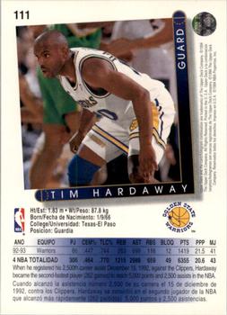 1993-94 Upper Deck Spanish #111 Tim Hardaway Back