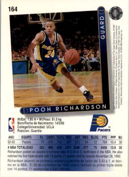 1993-94 Upper Deck Spanish #164 Pooh Richardson Back