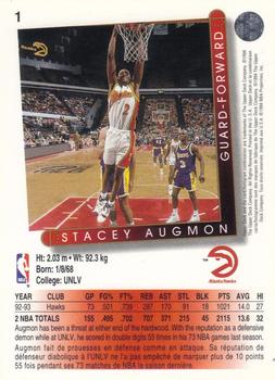 1993-94 Upper Deck French #1 Stacey Augmon Back
