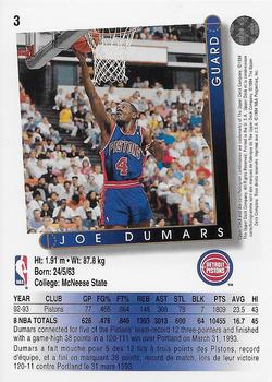 1993-94 Upper Deck French #3 Joe Dumars Back