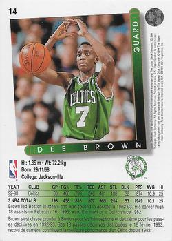 1993-94 Upper Deck French #14 Dee Brown Back