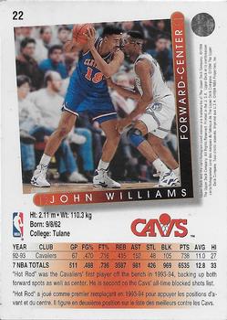 1993-94 Upper Deck French #22 John Williams Back