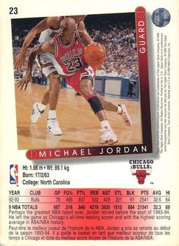 1993-94 Upper Deck French #23 Michael Jordan Back