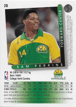 1993-94 Upper Deck French #28 Sam Perkins Back