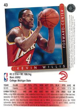 1993-94 Upper Deck French #43 Kevin Willis Back